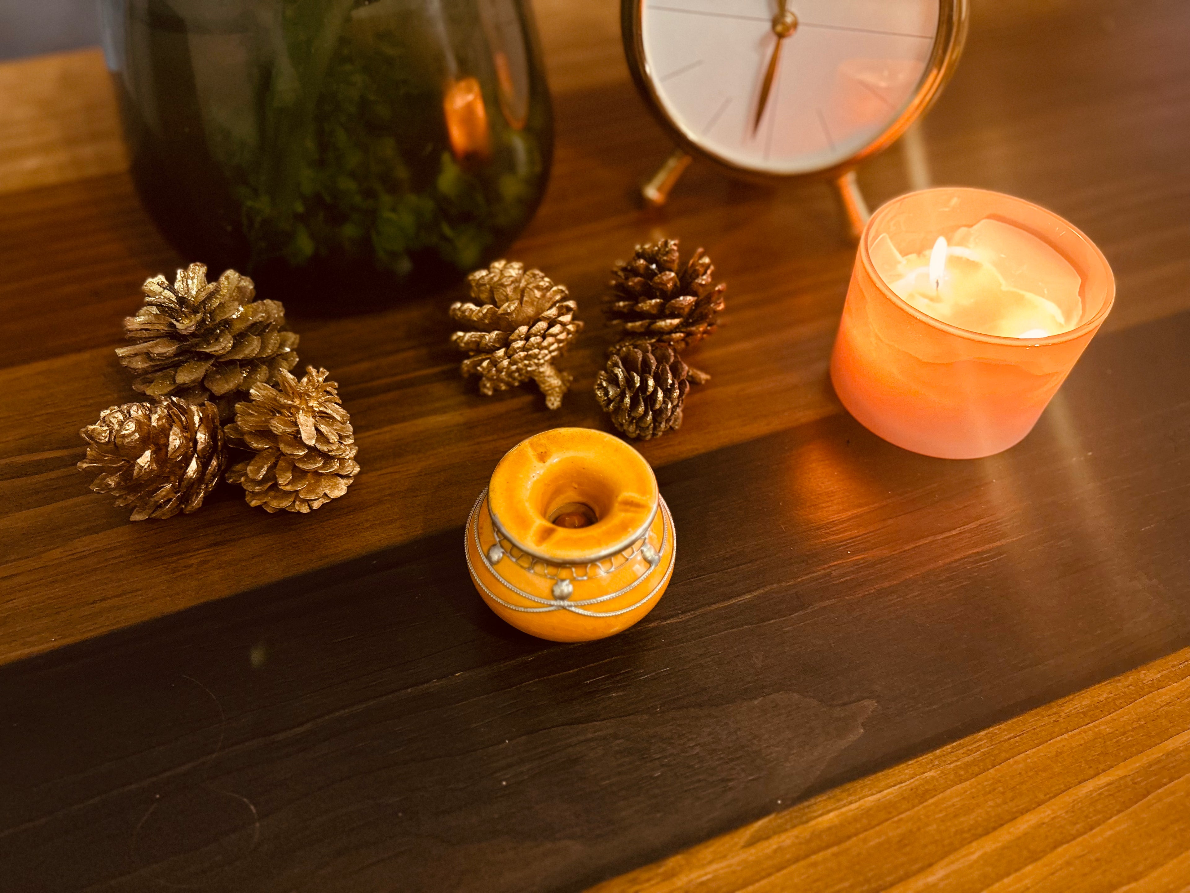 Atlas Maple Kasbah Table Ashtray with intricate design, made of durable material, perfect for indoor or outdoor use.