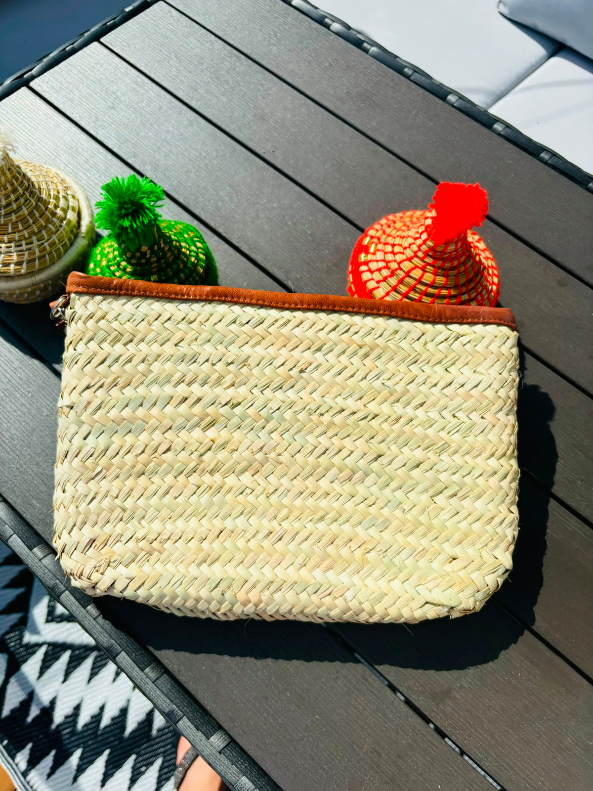 Handwoven Straw Clutch