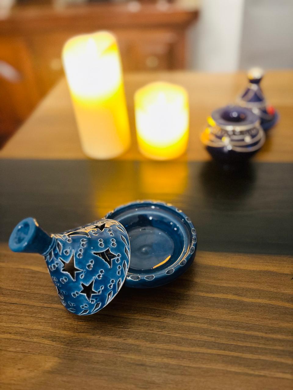 Atlas Maple Ember Light Tajine, traditional ceramic cooking pot with a glazed finish, suitable for slow-cooking flavorful dishes.